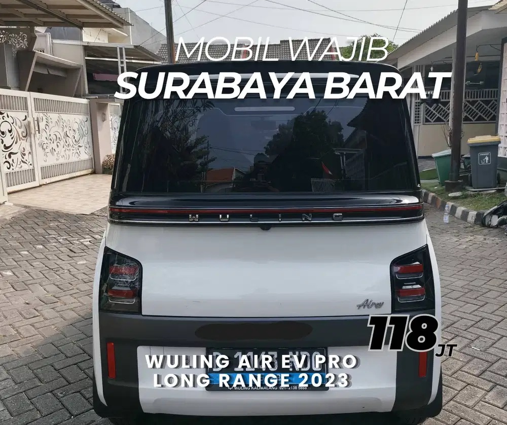 [DP 5jt] WULING AIR EV PRO LONG RANGE 300 2023 bisa TT lite 2022