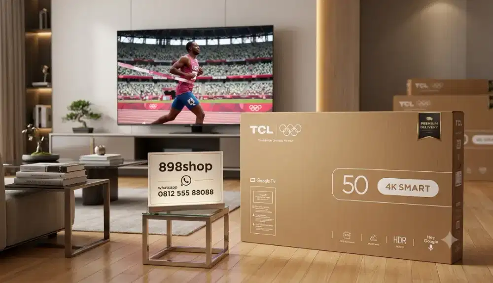 TCL TV 50 Google TV Android UHD 4K Dolby Digital TV HDMI 2.1 Resmi