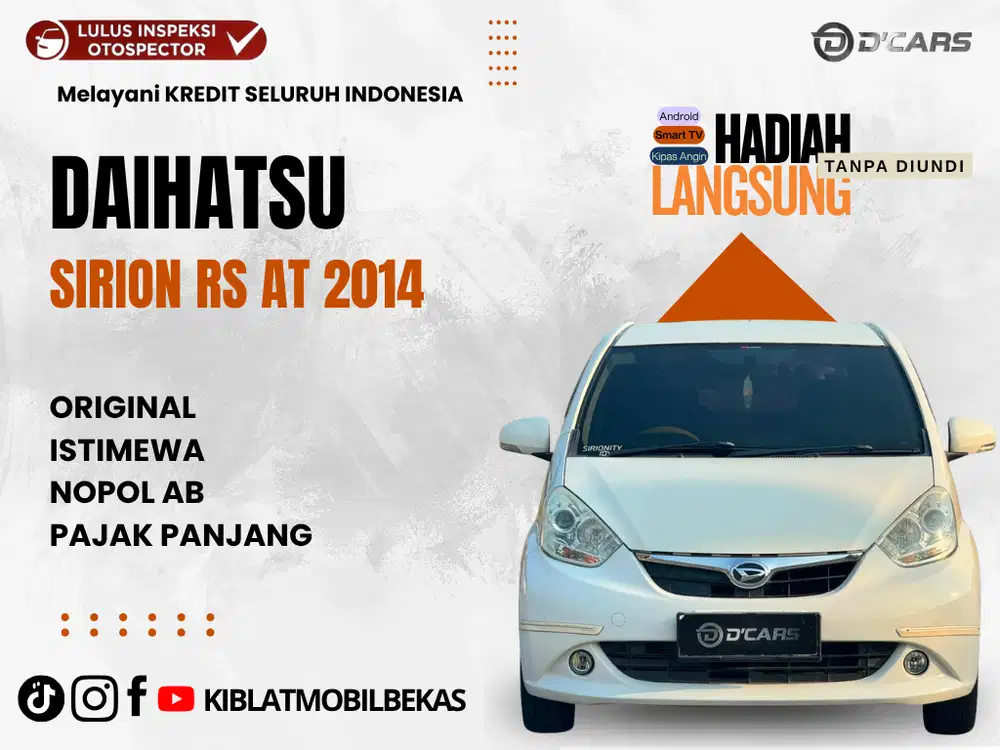 DIJUAL DP 40JT AN DAIHATSU SIRION 1.3 RS MATIC 2014