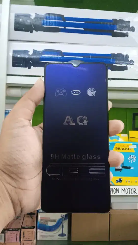 Temperglass blue matte