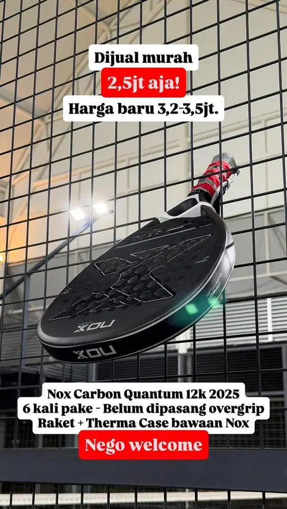 Raket Padel Nox Carbon Quantum 12k 2025