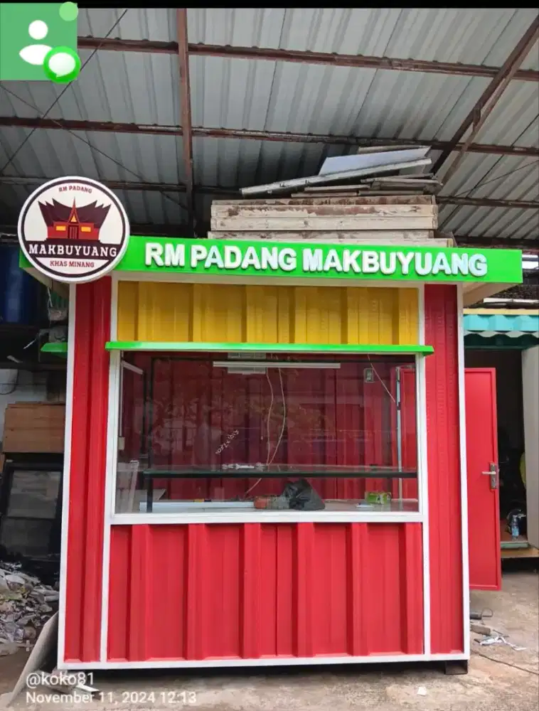 Kontainer box usaha rumah makan