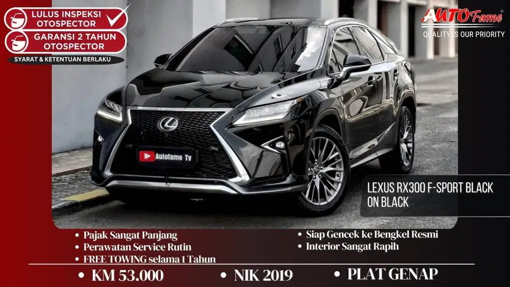 Lexus RX300 F-Sport NIK 2019 Black On Black