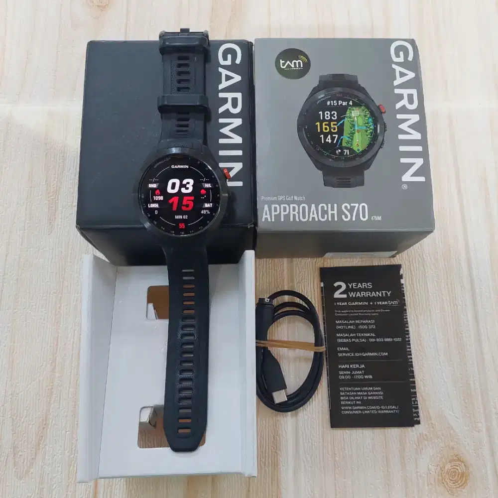 Garmin Approach S70 47mm Second Garansi Resmi