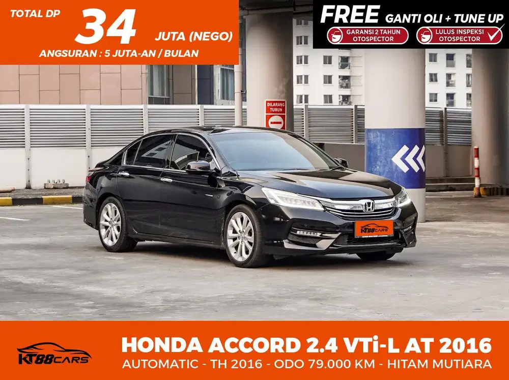 Honda Accord  Vti-l 2.4 AT Tahun 2016