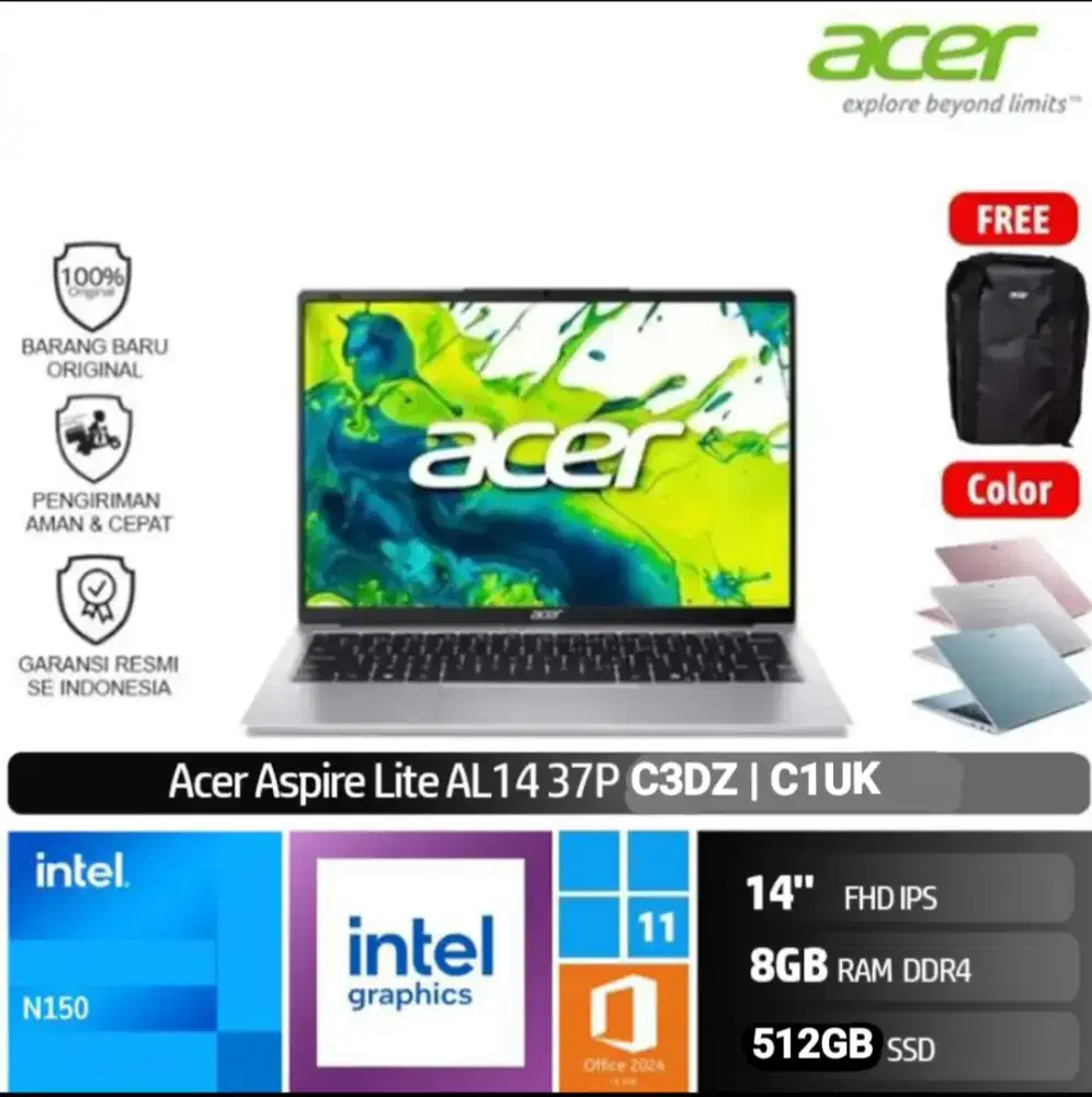 ACER AL14-37P-C3DZ Intel N150 8/512 / ASUS / HP / LENOVO / ADVAN