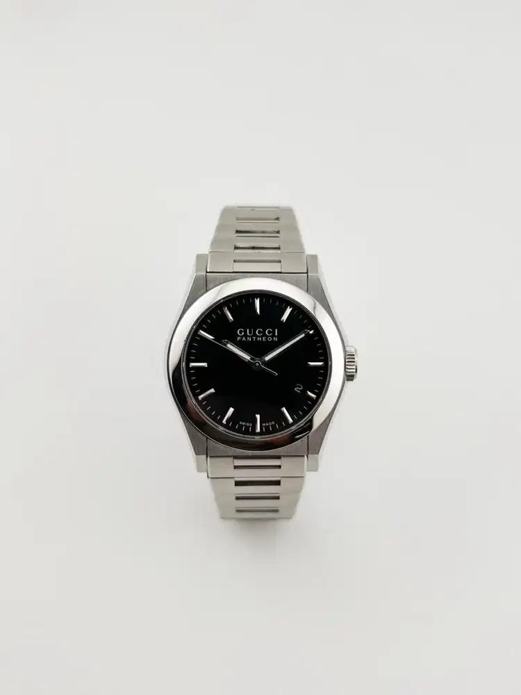 GUCCI Pantheon Date Black Dial Medium Size 34 mm Ref. YA115423 (115.4)
