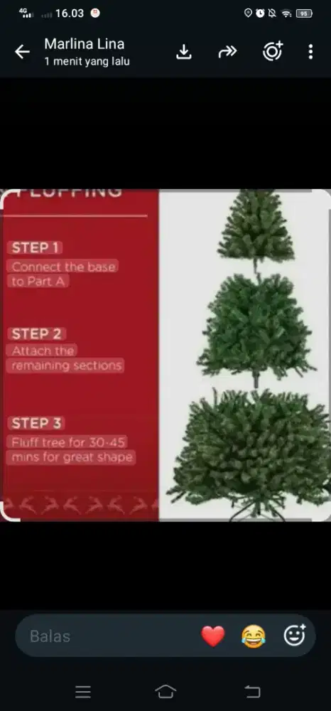 Jual pohon natal murah sekali lengkap asosoris nya semuanya