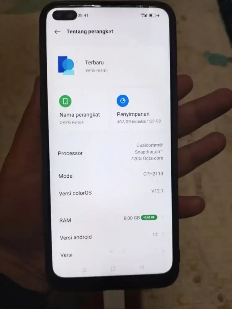 Oppo reno 4 ram 8+3/128