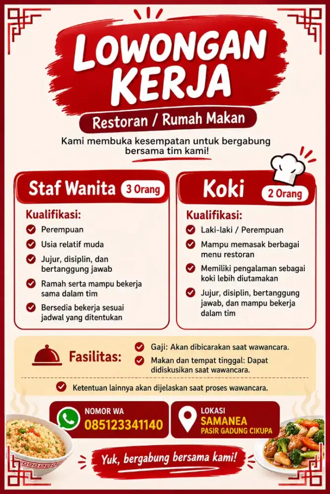 Lowongan Kerja Restoran