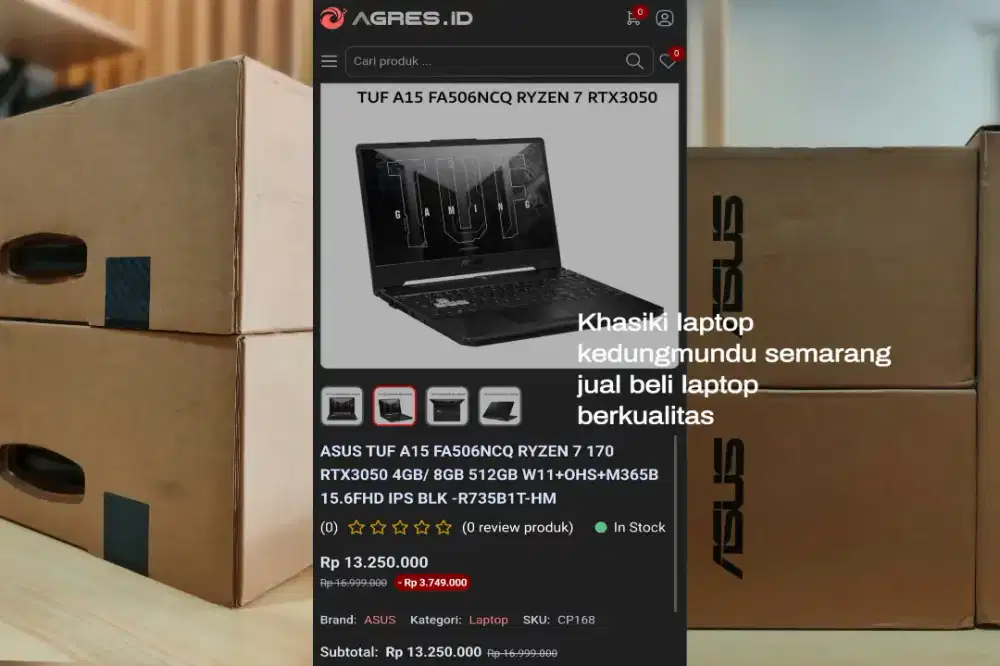 NeW tuf A15 Ryzen 7 170 terbaru Rtx3050 Segel