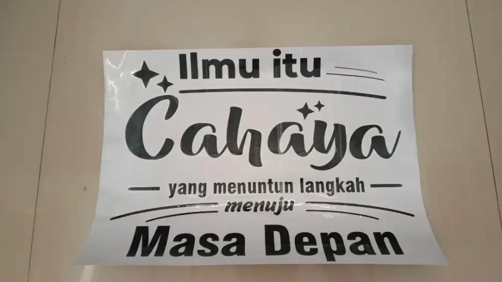 Cuting stiker kata motivasi unt tempel tembok kantor rumah cafe hotel