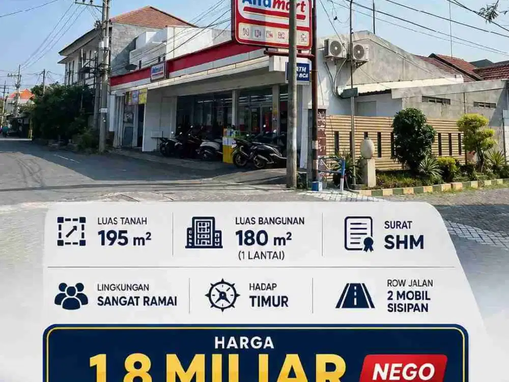Rumah Usaha Murah Ngomset di Perum Griya Permata, Gedangan, Sda