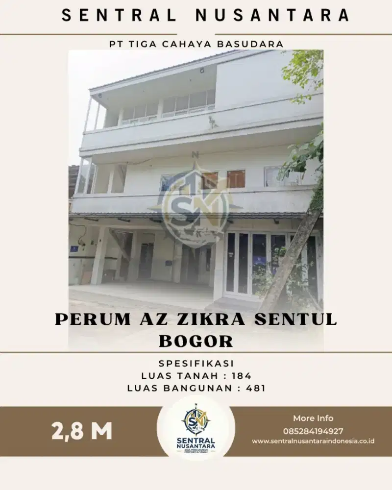 DI JUAL RUMAH DI PERUM AZ ZIKRA BABAKAN MADANG SENTUL BOGOR