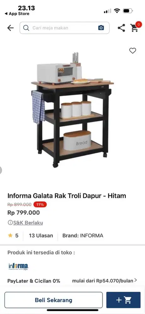 Rak Troli Dapur Informa
