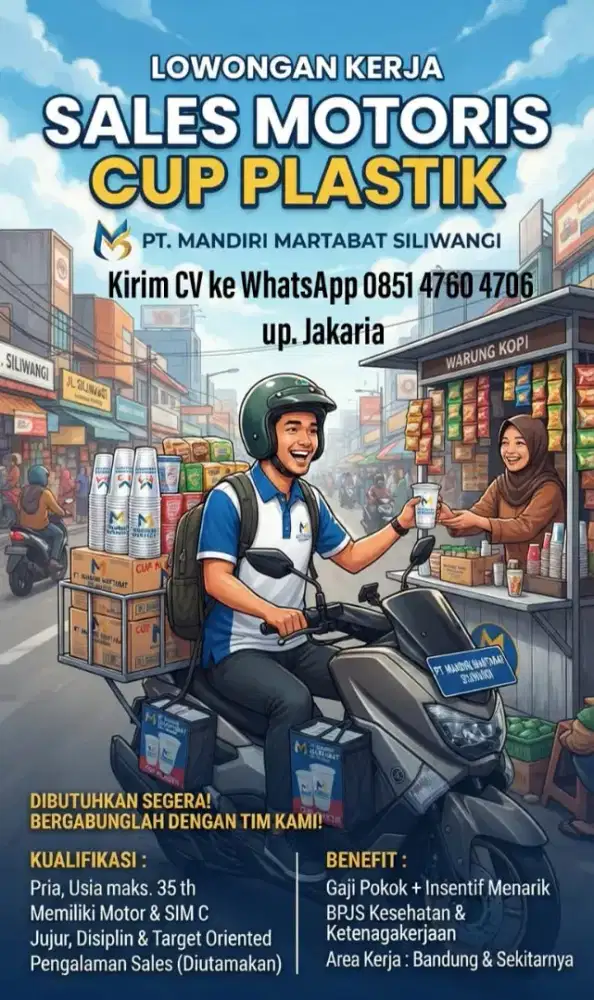 Sales motoris wilayah Bandung dan sekitarnya