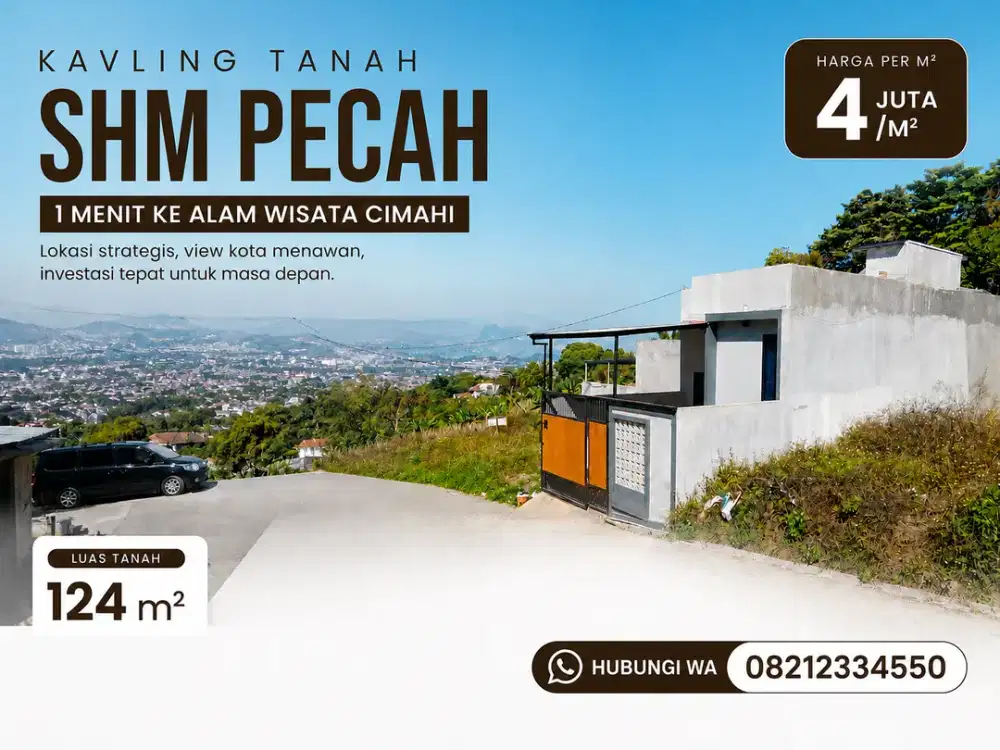 Kavling Tanah SHM Pecah Siap Bangun di Mutiara Kolmas Cimahi Utara