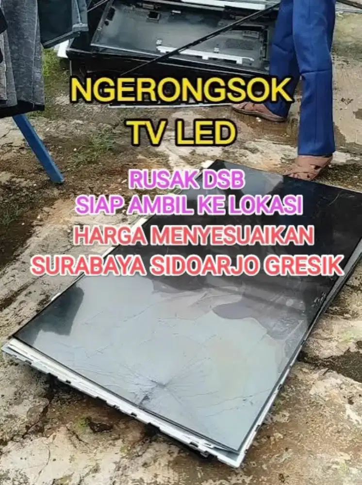 Terima tv LED lcd rusak normal dsb