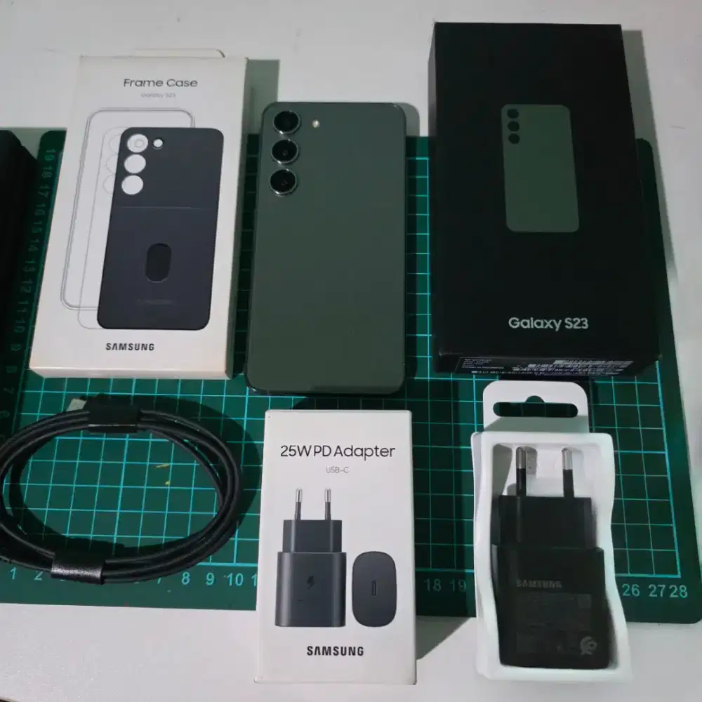 Samsung Galaxy S23 8/256GB Green Fullset Mulus SEIN Case Adapter