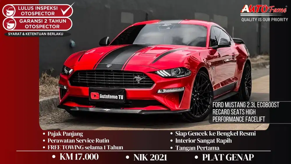 KM17RB Ford Mustang 2.3L Ecoboost Recaro Seats High Performance 2021