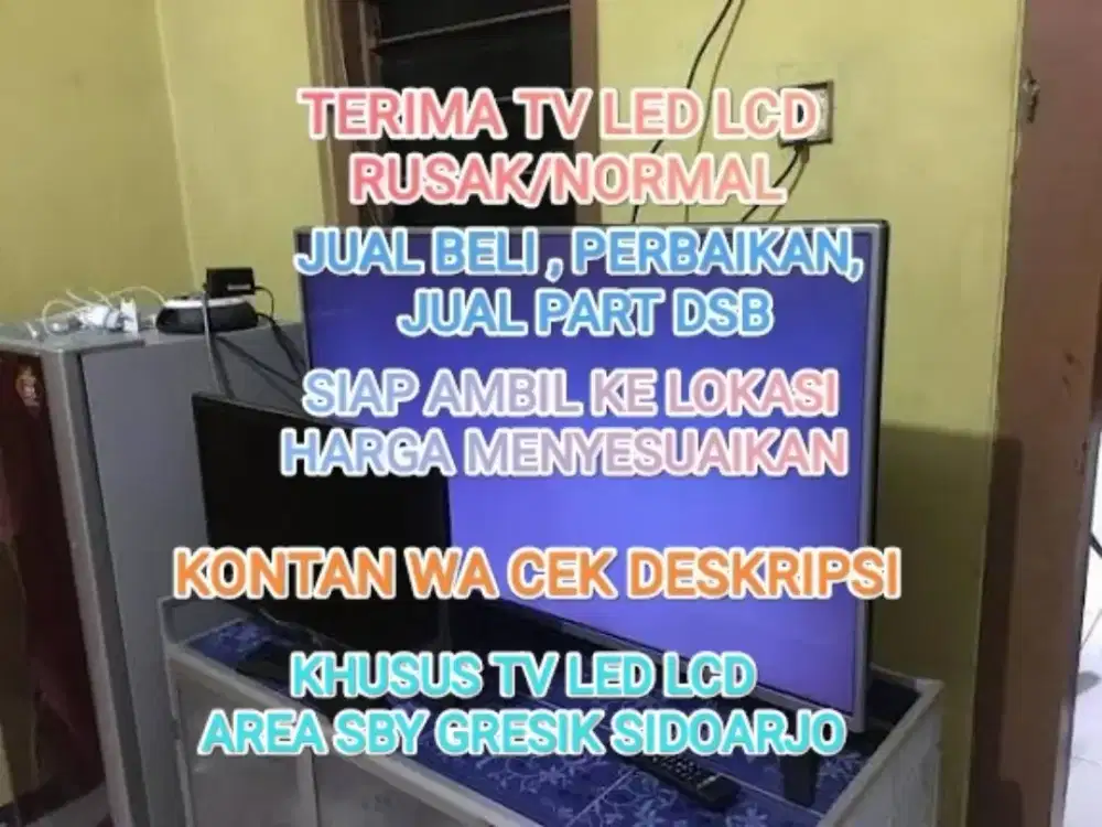 Terima tv LED lcd rusak normal dsb