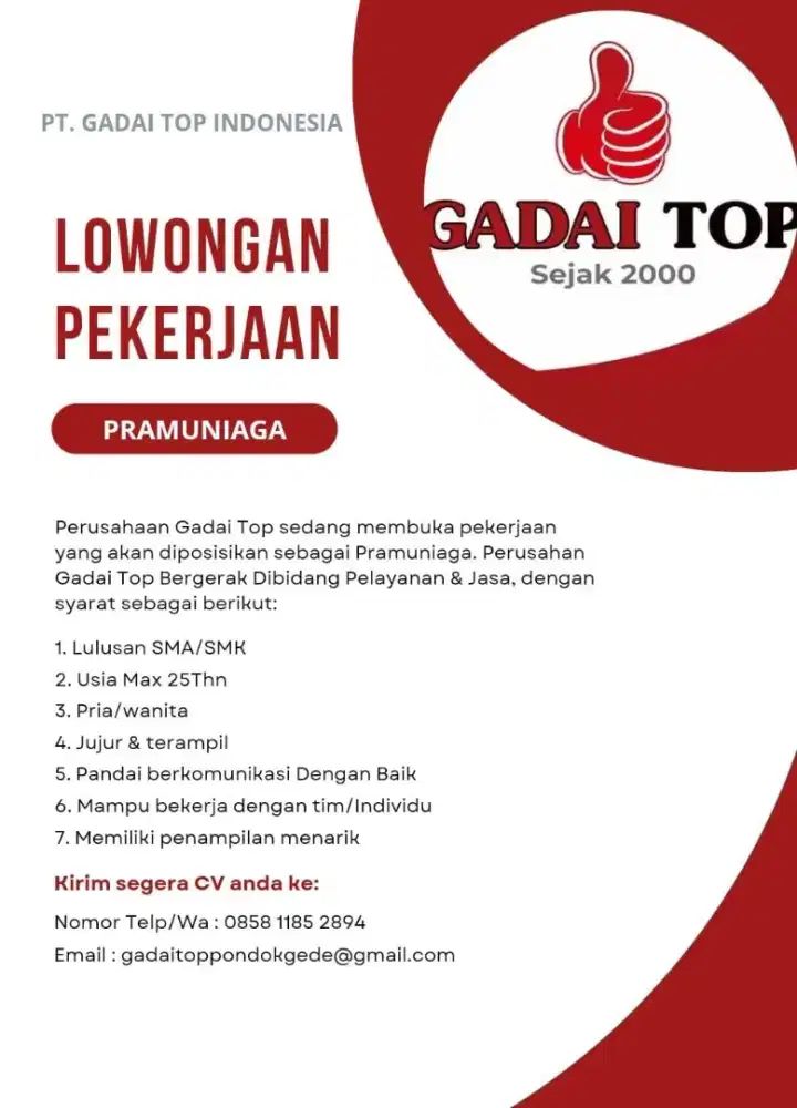 LOWONGAN PEKERJAAN