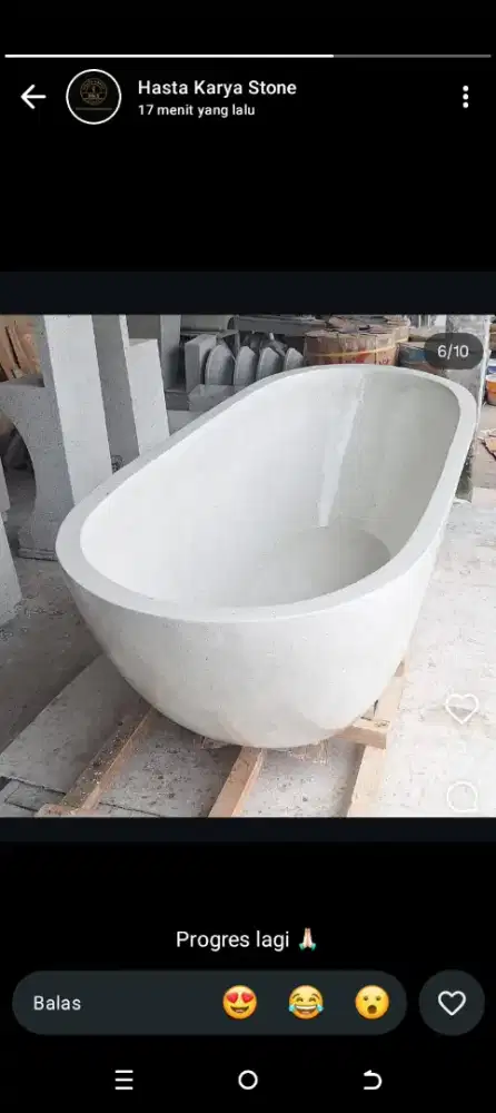 Bathtub terazzo marmer