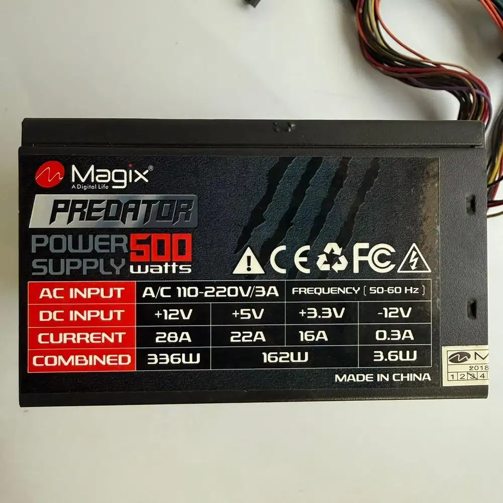 Power Supply Komputer Magix 500 Watts - Mulus & Siap Pakai