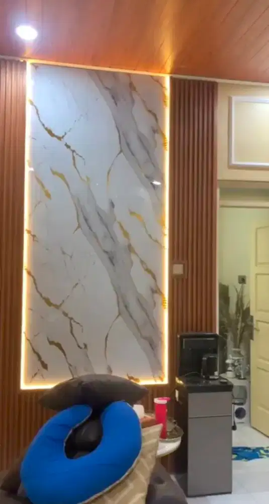 Promo Pemasangan Wpc Panel Kombinasi UV Board Marble