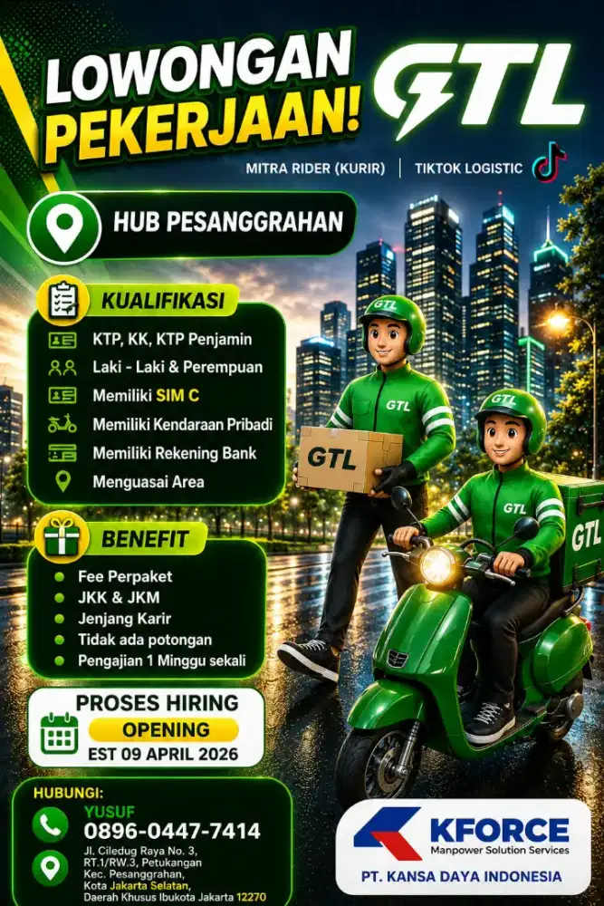 LOKER RIDER MITRA GTL