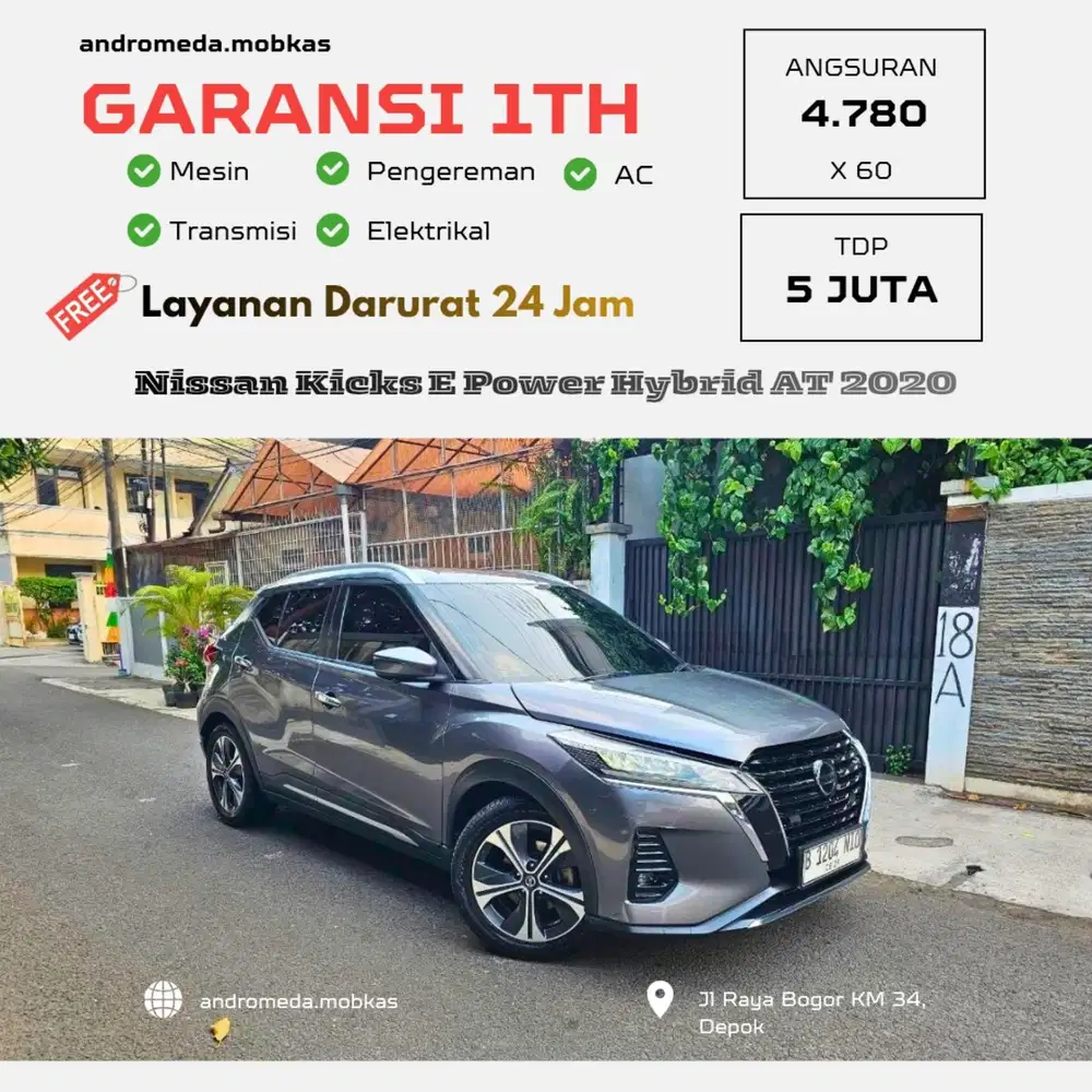 TDP TERMURAH 5 JT NISSAN KICKS E POWER HYBRID AT 2020 ISTIMEWA