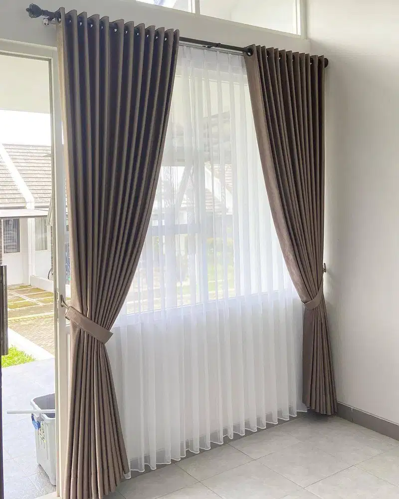 Jasa Buat gorden jendela pintu gorden blackout gordyn vitrase Gordyn