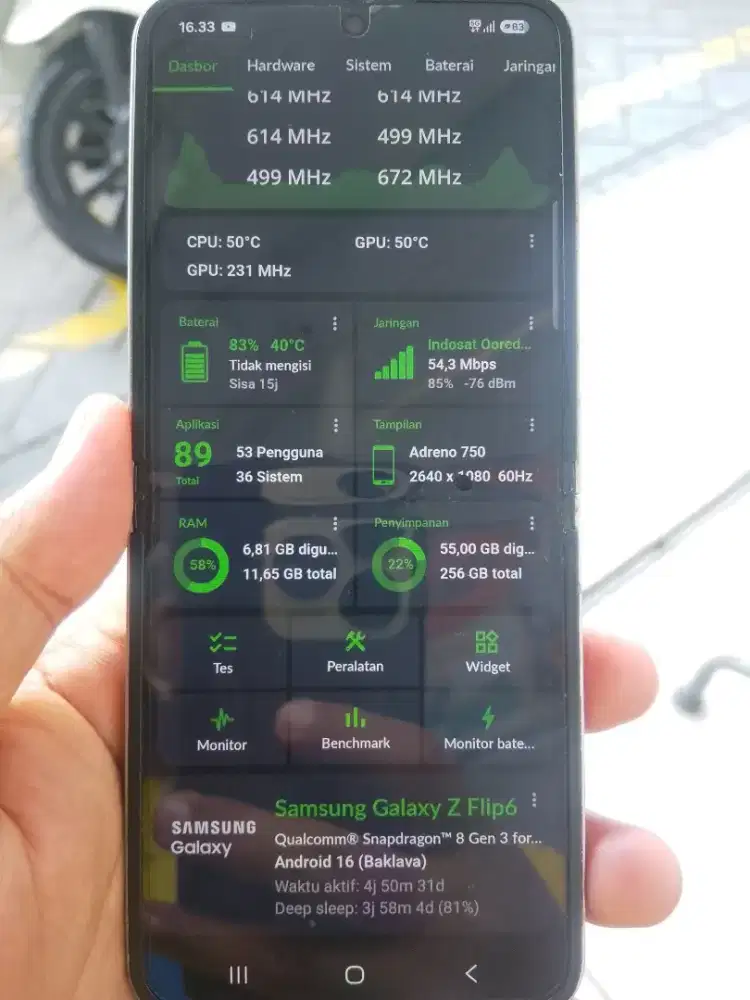 Samsung Z Flip 6 Sein 5G Ram 12/256 komplit minus