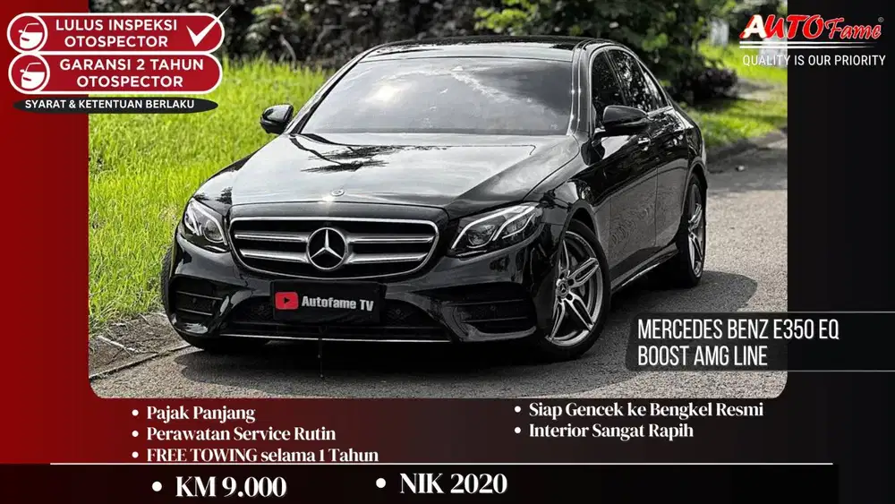Mercedes Benz E350 EQ Boost AMG Line Black on Black NIK 2020