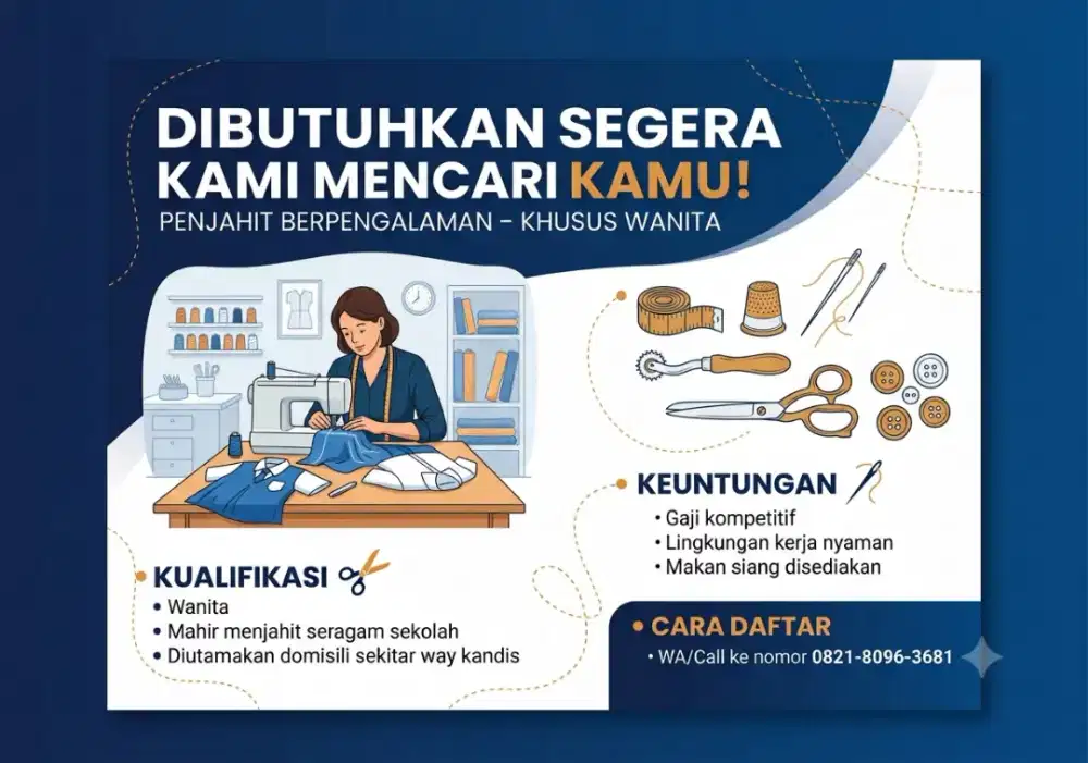 Penjahit berpengalaman