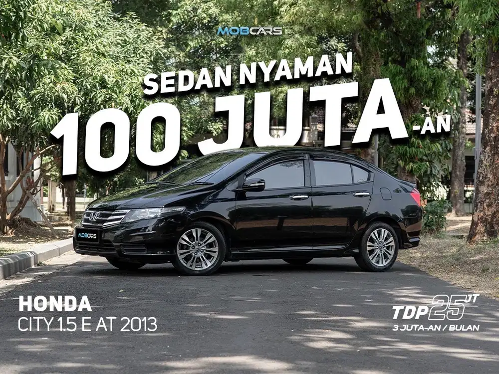 KM LOW CITY E AT 2013 HONDA SEDAN AUTOMATIC HITAM