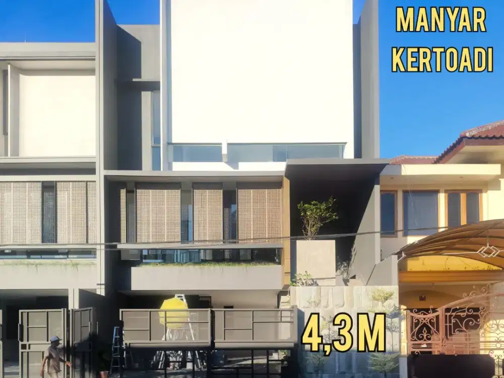 MEWAH GRESS RUMAH BARU di MANYAR KERTOADI JALAN UTAMA. DEKAT KLAMPIS, MERR, SEMOLOWARU, NGINDEN, KERTAJAYA, DHARMAHUSADA, GALAXY MALL, ITS, UNAIR,
