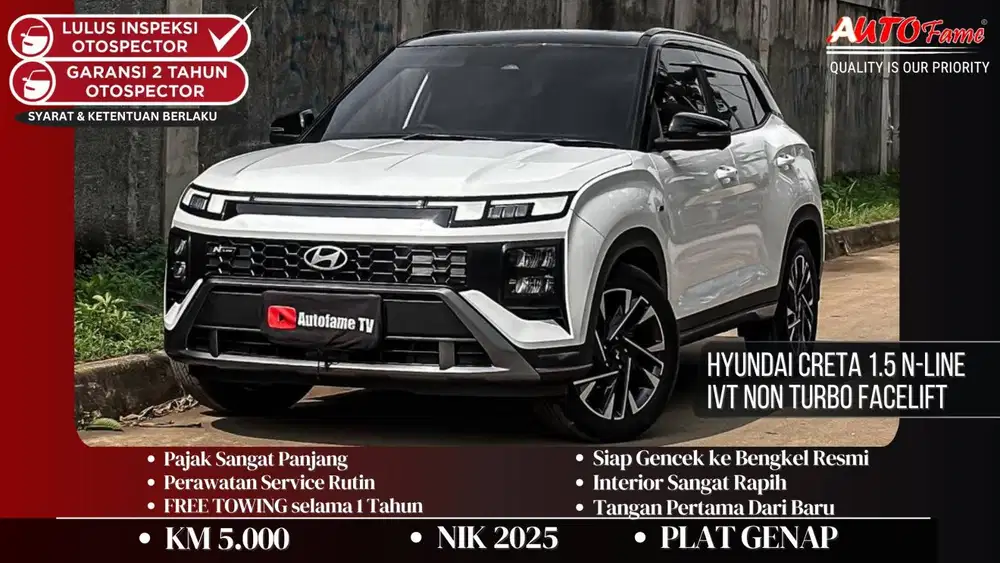 Hyundai Creta 1.5 N-Line IVT Non Turbo Facelift NIK 2025