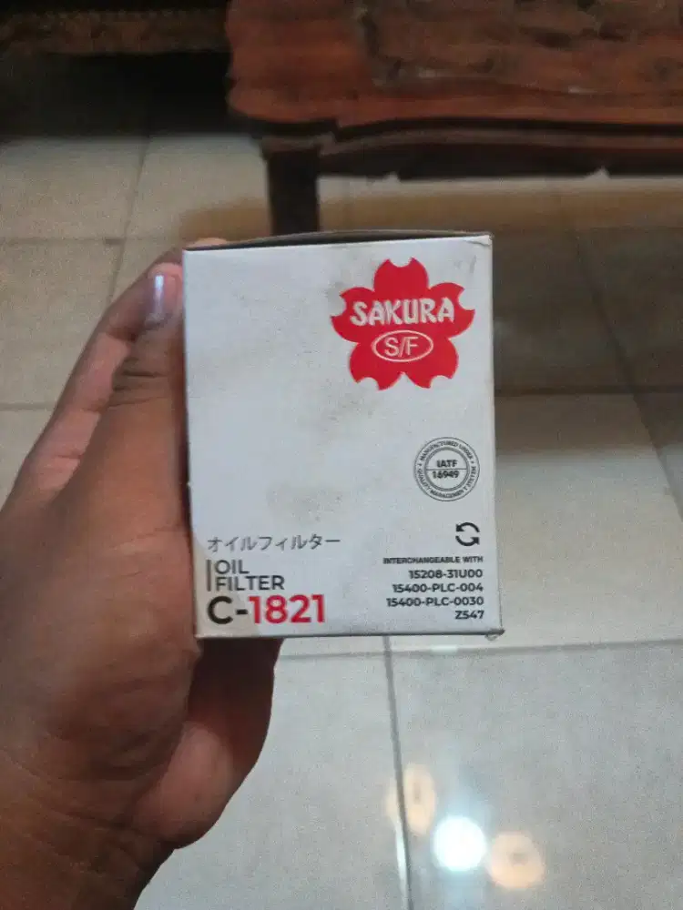 Filter Oli Sakura C-1821 Original Honda CRV,BRV,Mobilio,Civic DLL Baru