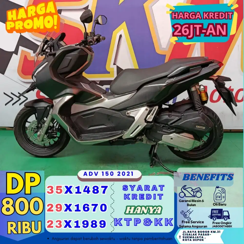 Kredit dp start 800rb proses 1hari adv 150 2021