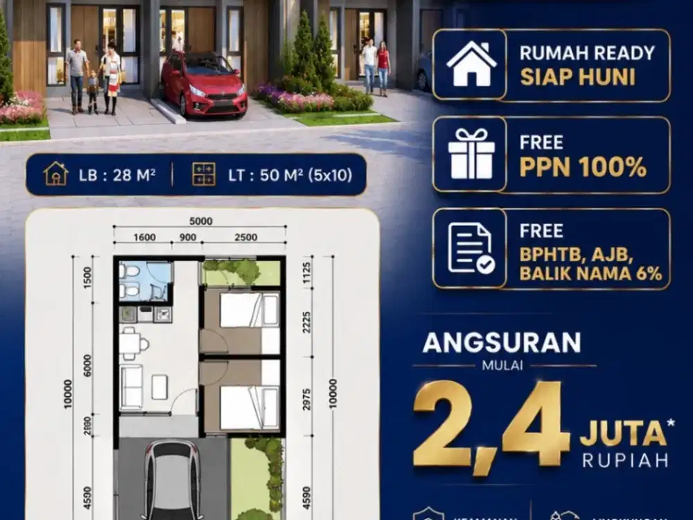 Rumah 700Jt-An Siap Huni Free PPN