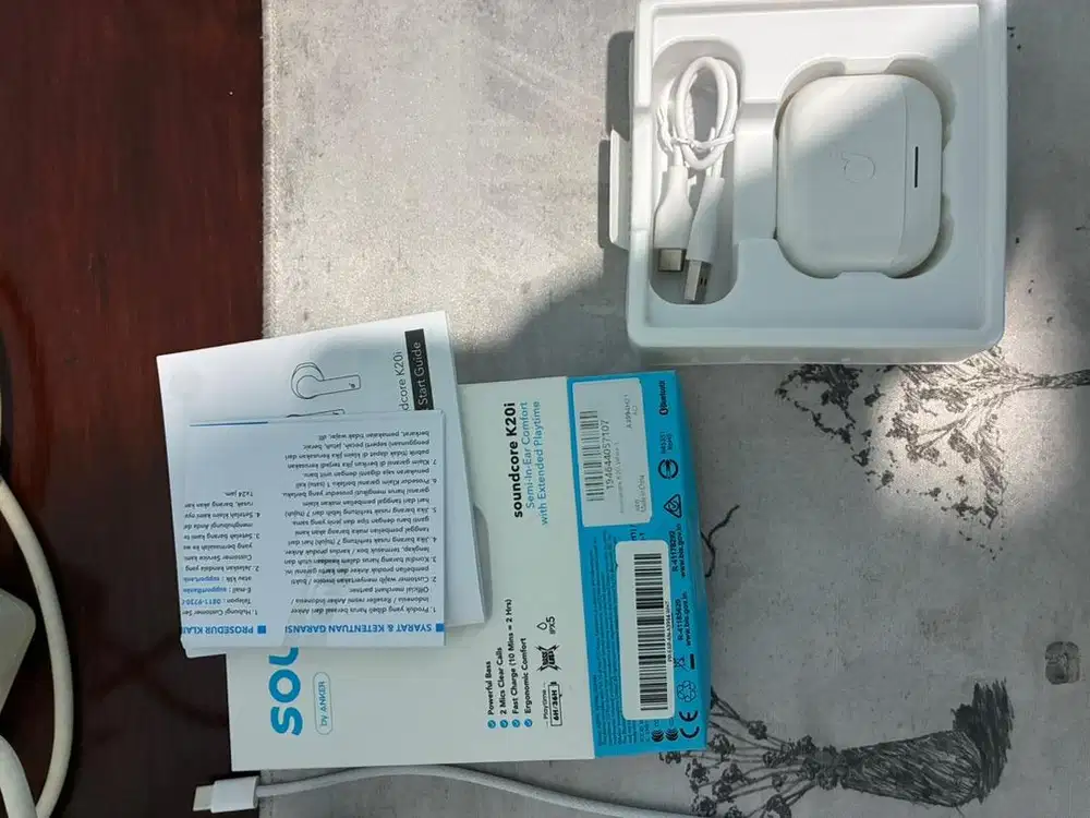Anker Soundcore K20i Putih Bekas Original (Masih Garansi 7 Bulan)