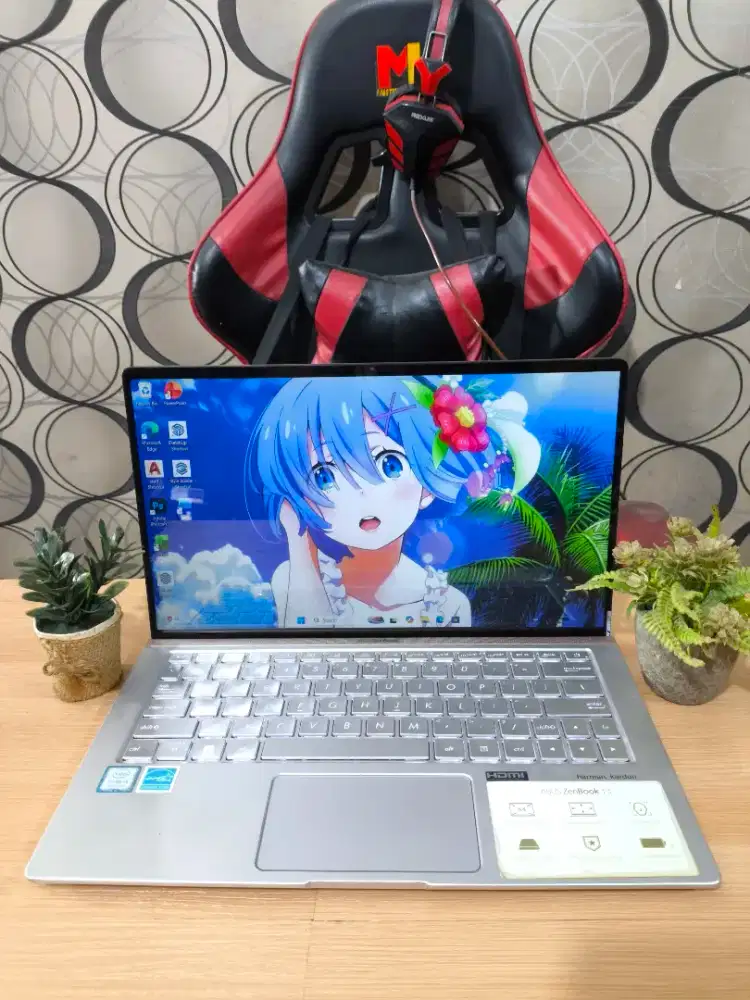 Laptop SuperSlim Asus ZenBook Metalic Silver Siap COD