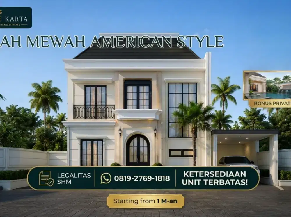 Rumah 2 Lantai di Godean Jogja Free Kitchen Set SHM Ready Siap AJB