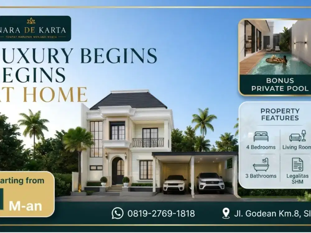 Rumah Dekat Al Azhar Jogja Dalam Perumahan Bonus Kitchen Set