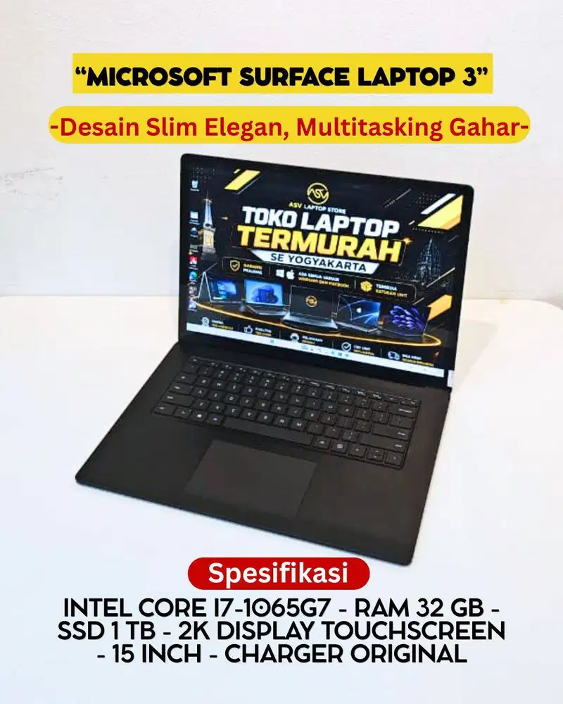 MICROSOFT SURFACE LAPTOP 3 INTEL CORE I7 1065G7 RAM 32GB SSD 1TB 2K TS