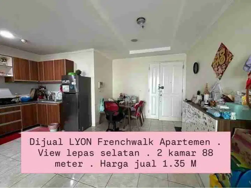 apartemen frenchwalk moi Lyon garden 2 kamar tidur murah kelapa gading