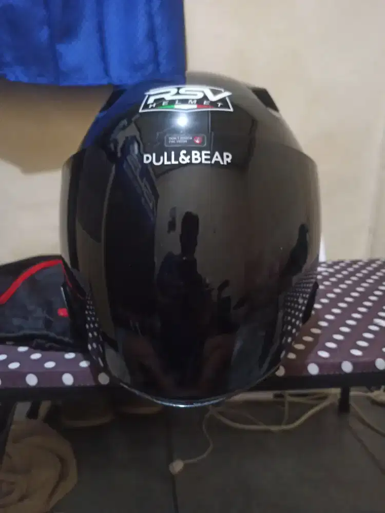 Helm half face rsv sv300 black glossy