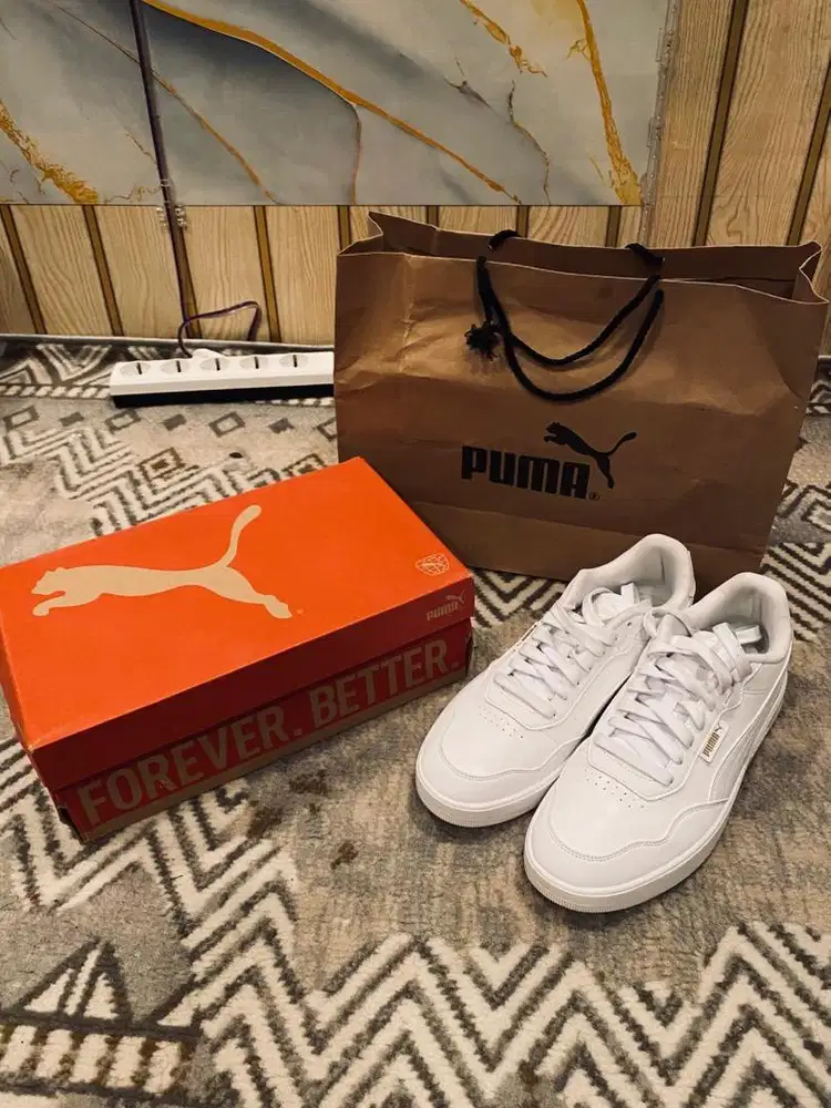 dijual PUMA COURT ULTRA WHITE GOLD (FOREVER BETTER)