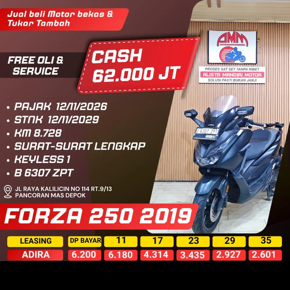 FORZA 250 2019 PAJAK HIDUP CASH / KREDIT ALISTA